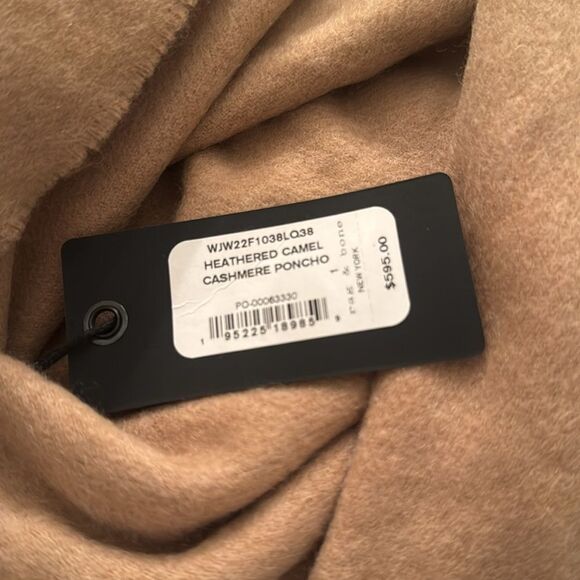 NWT Rag & bone HEATHERED CAMEL CASHMERE PONCHO - Picture 4 of 5